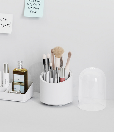 Rotating Makeup Brush Dustproof Storage