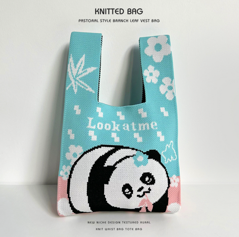 Panda Knit Bags