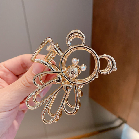 Teddy Bear Wire Hair Claw Clip