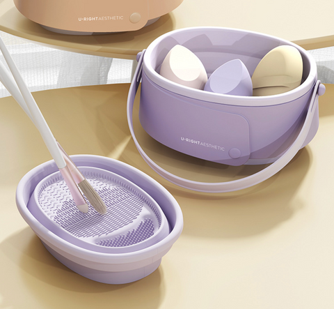Makeup Brush Cleaner and Stand