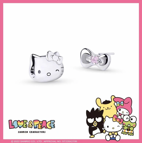 KT Pink Bow Earring