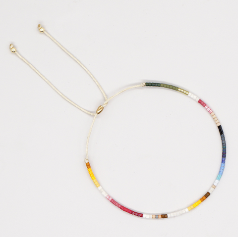 Colorful Rectangle Beads String Bracelet