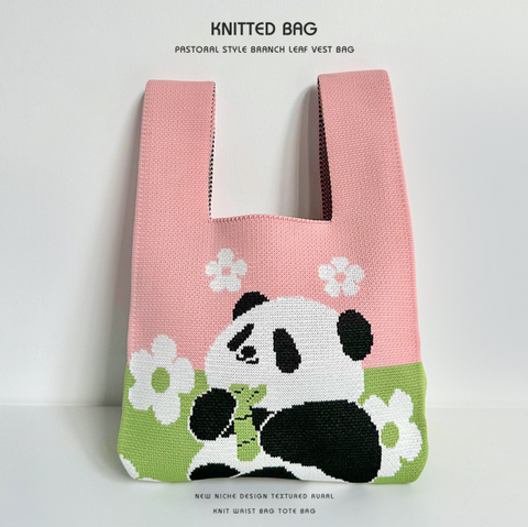 Panda Knit Bags