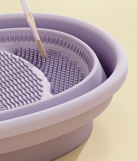 Makeup Brush Cleaner and Stand
