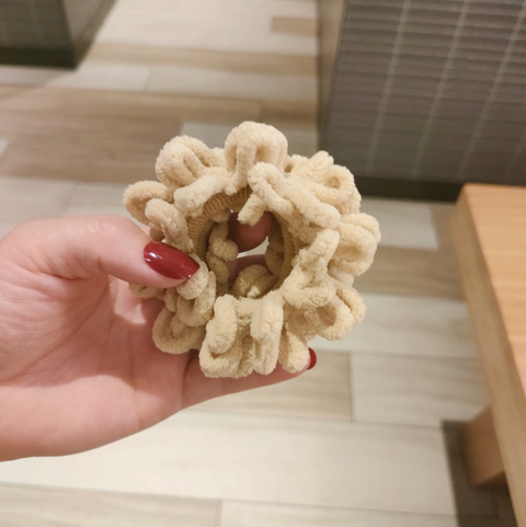 Fuzzy String Hair Scrunchie