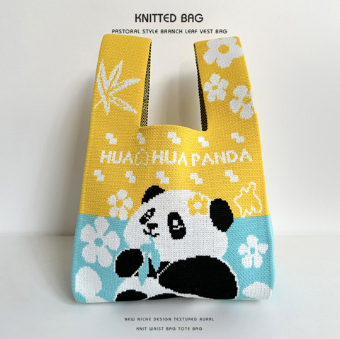 Panda Knit Bags