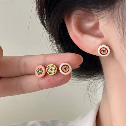 Button Earrings