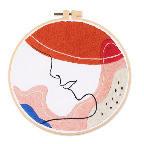 Abstract Woman Art Embroidery DIY 20cm