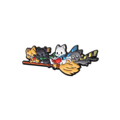 Harry Potter Cats on Broom Pin