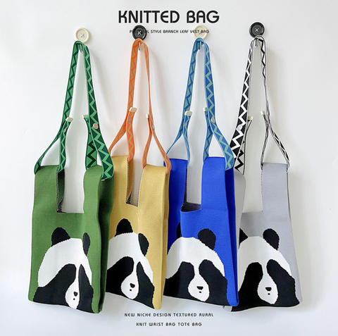 Panda Knitted Bag