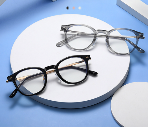 Retro Round Small Frame Anti Blue Glasses