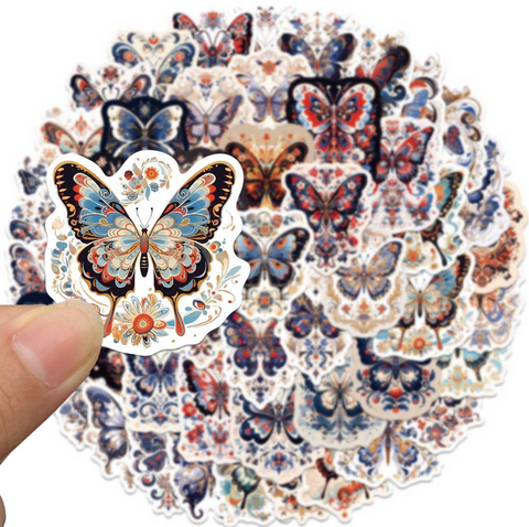 Baroque Butterfly 50pc Vinyl Sticker Pack
