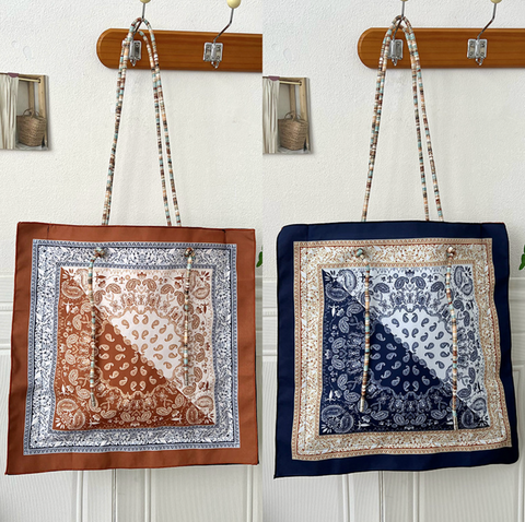 Bohemian Reversible Square Canvas Tote