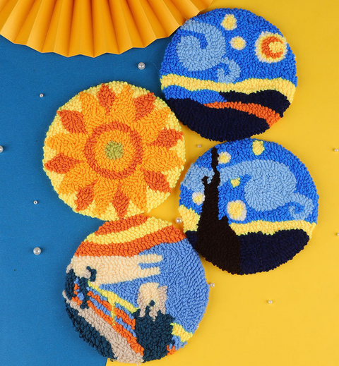 Swirling Sky Carpet Coaster DIY