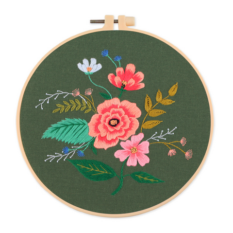 Blooming Flowers Embroidery DIY 20cm