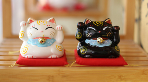 3" Ceramic Lucky Cat
