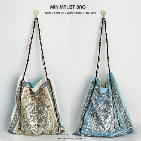 Bohemian Beads Reversible Shoulder Tote