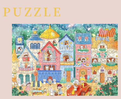 Rabbit World Town Jigsaw Puzzle 1000pc