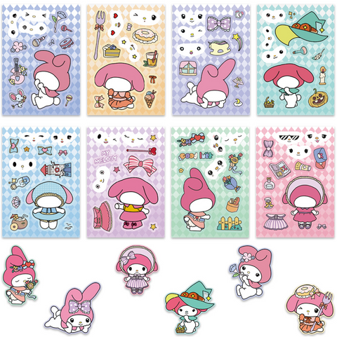 My Melody Collage Stickers 8 Pack