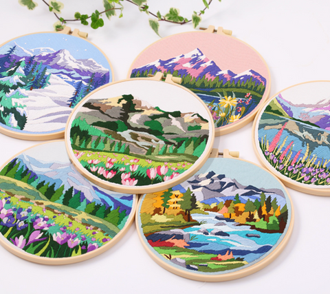 Nature Scenery Embroidery DIY 20cm
