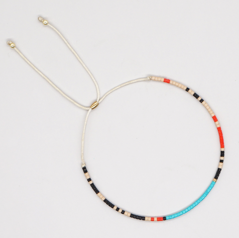 Colorful Rectangle Beads String Bracelet