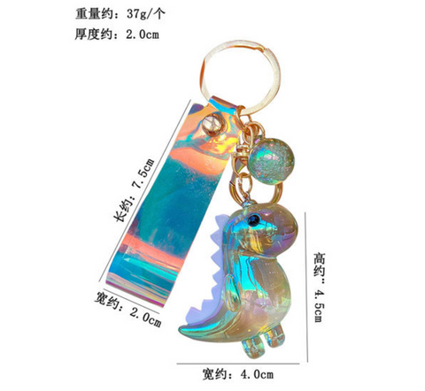 Crystal Dinosuar Keychain