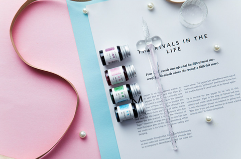 Spiral Glass Dip Pen Set