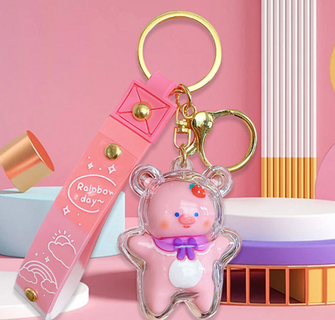 Rainbow Animal Bear Keychain