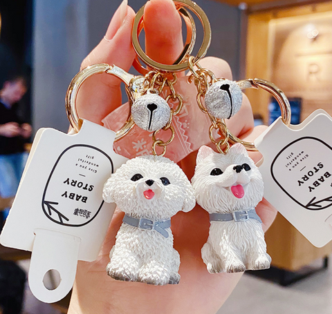 Baby Story Dog Keychain