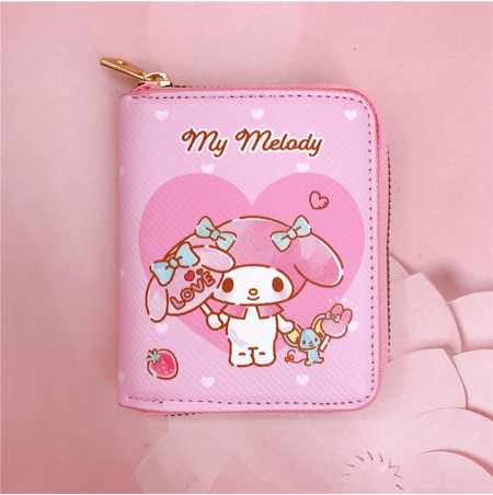 Sanrio Heart Zipper Short Wallet