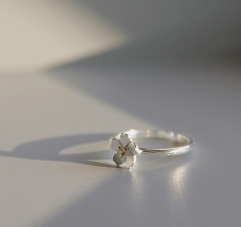 Silver Lotus Ring