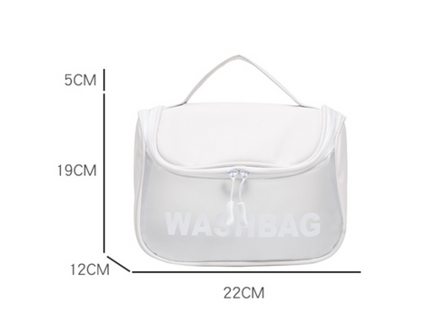 Top Zip Matte Wash Bag