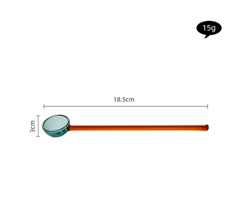 Colorful Long Glass Spoon