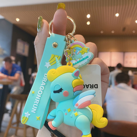 Rainbow Unicorn Keychain