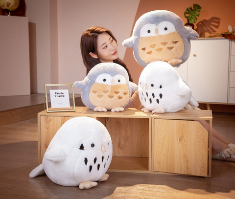 Round Owl Plush 38cm