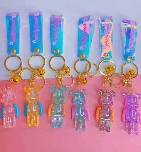 Pretty Good Crystal Bear Keychain