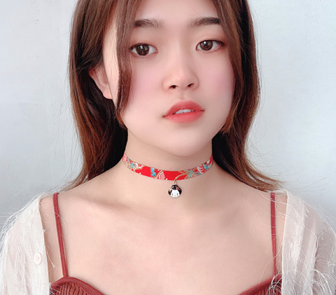 Geisha Red Choker