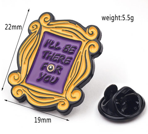 Friends Purple Frame Pin