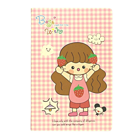 Strawberry Plaid 22K Notebook
