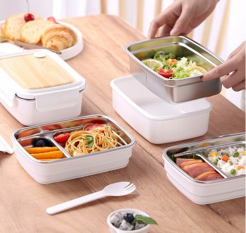 Wood Lunch Box - White