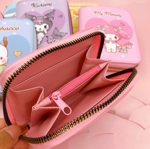 Sanrio Heart Zipper Short Wallet
