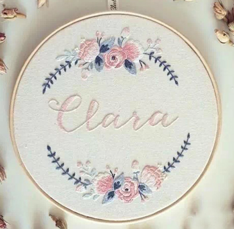Pink Clara 15cm Embroidery