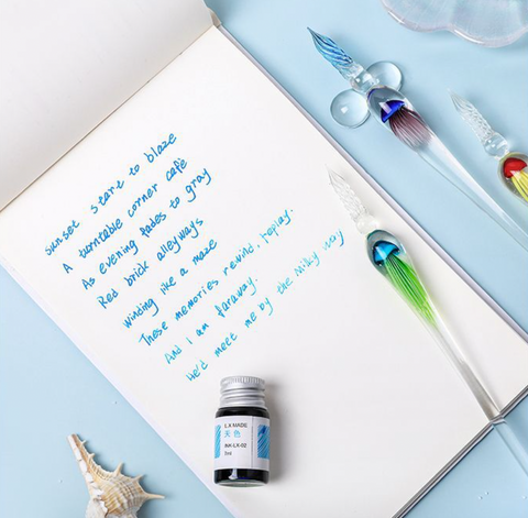 Jellyfish Glass Dip Pen Set