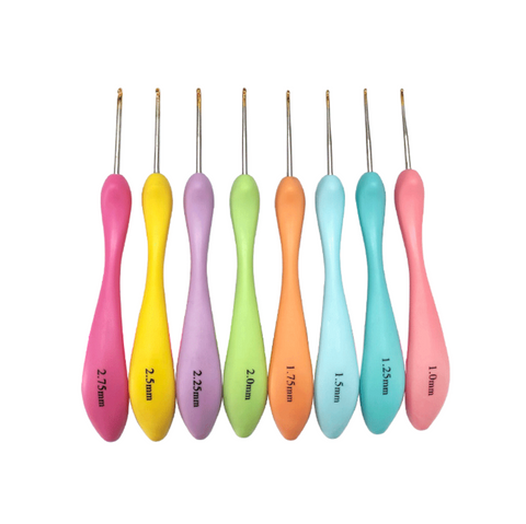 Curved Handle Crochet 8 Set