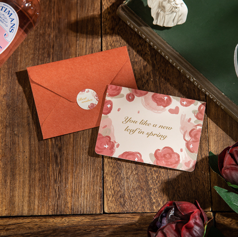 Flower Drawn Card