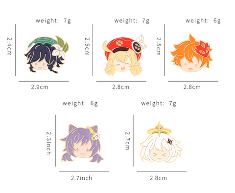 Genshin Impact Cute Pins