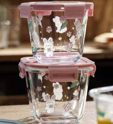 Bunny Glass Container