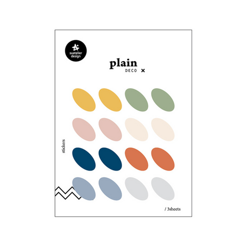 Suatelier Sonia Slanted Oval Stickers