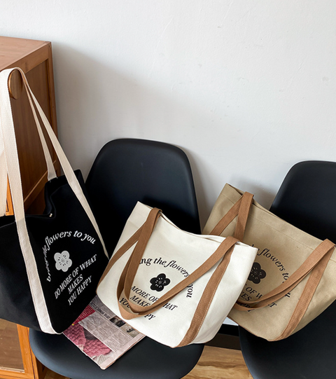 Flowers Canvas Tote