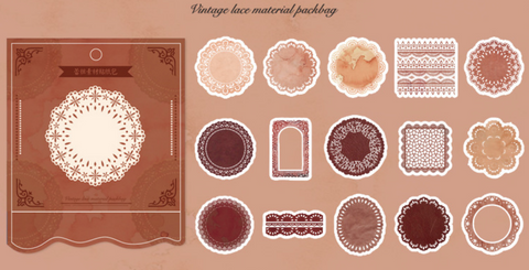 Wenshu Vintage Lace Sticker